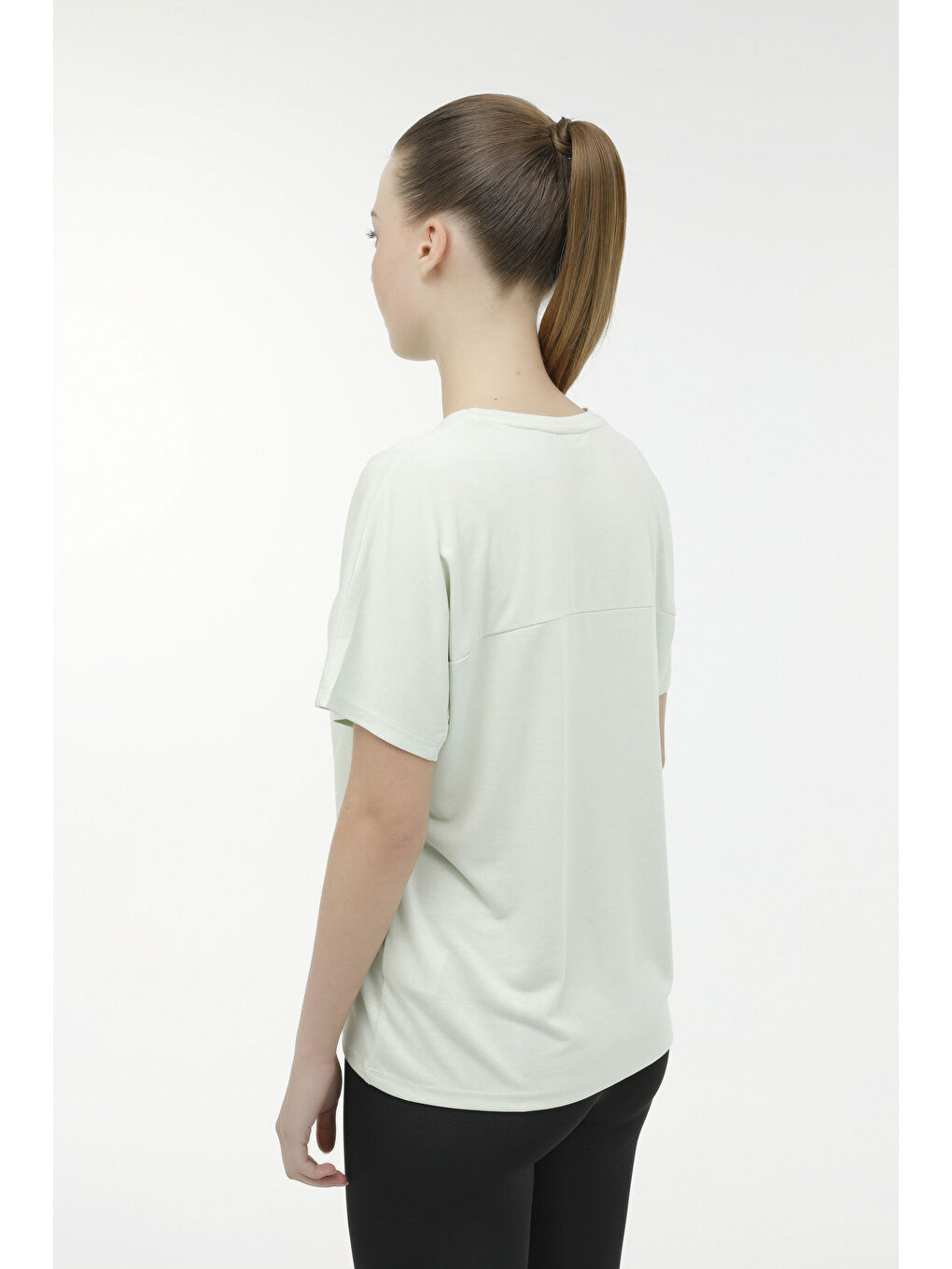 Yeşil WL JASMINE 11JCK2021 3FX PASTEL YESIL Kadın Kısa Kol T-Shirt-1