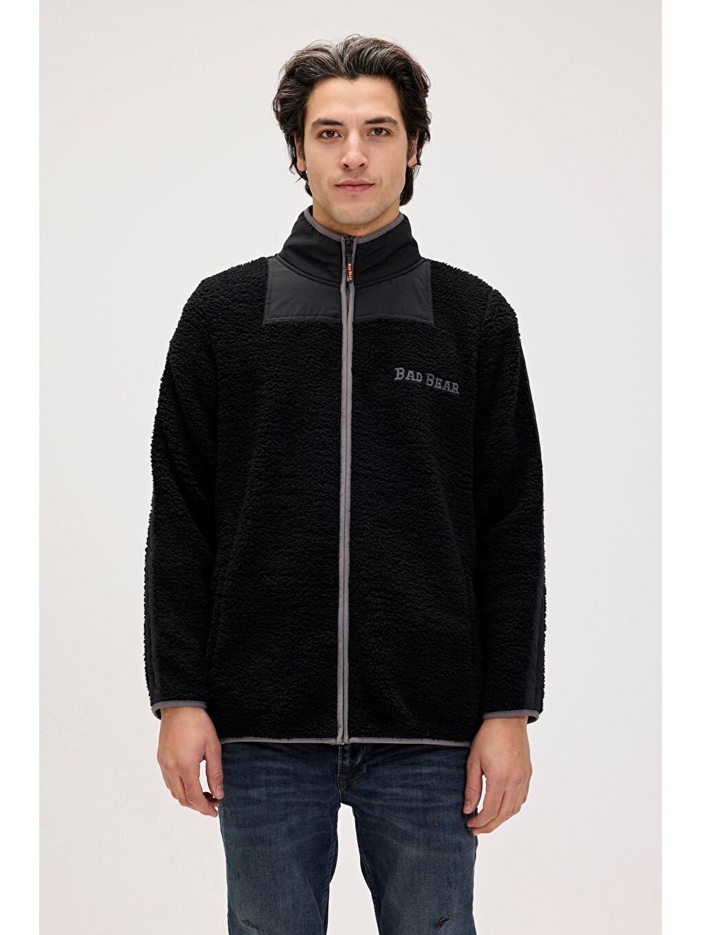 Galvin Siyah Erkek Full-Zip Polar Sweatshirt