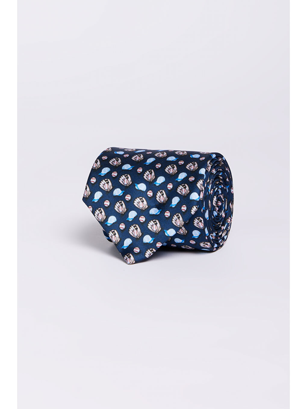 Erkek Lacivert Desenli Kravat