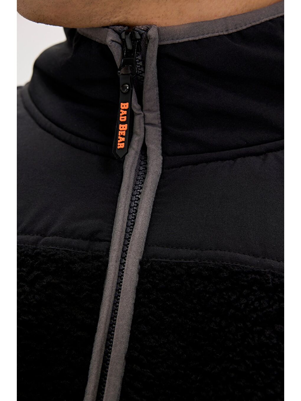 Galvin Siyah Erkek Full-Zip Polar Sweatshirt-1