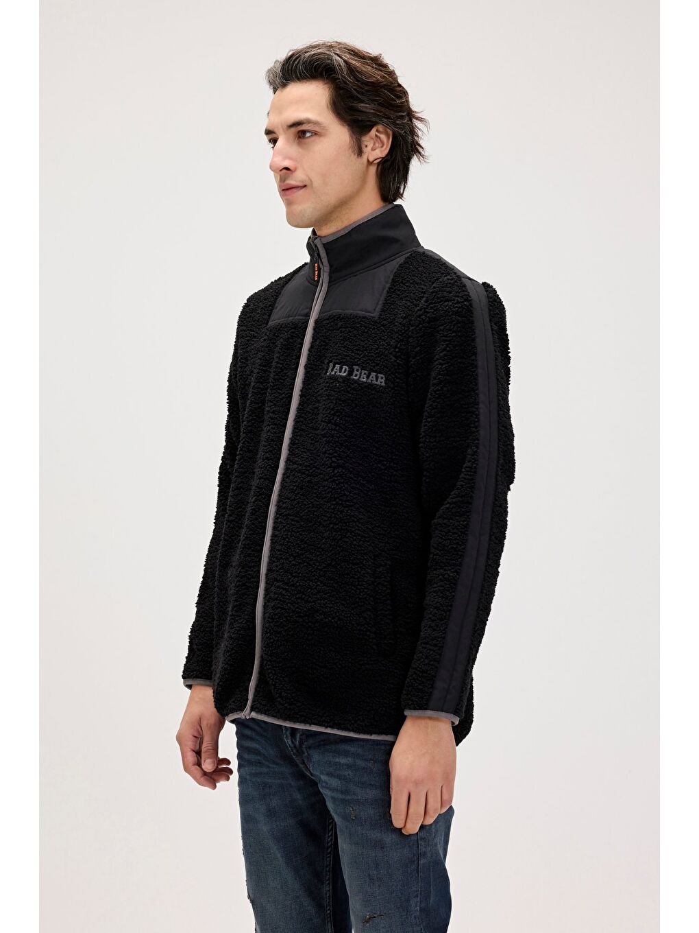 Galvin Siyah Erkek Full-Zip Polar Sweatshirt-4
