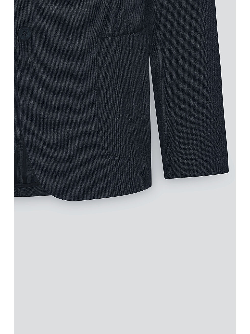 Erkek Antrasit Slim Fit Dar Kesim Mono Yaka Kazayağı Desenli Ceket-8