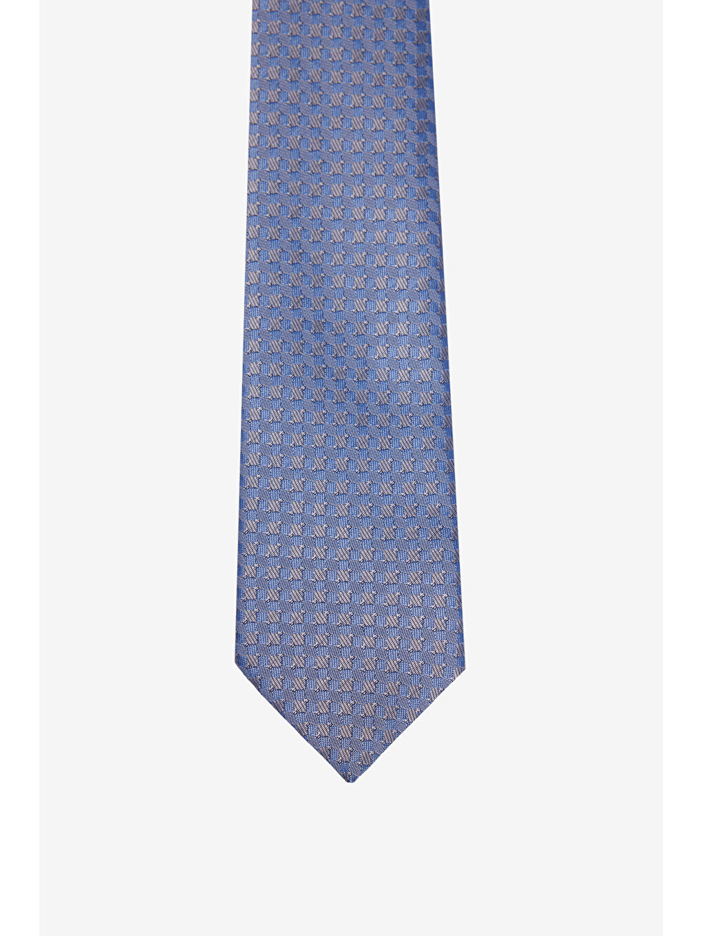 Erkek Gri-Mavi Desenli Kravat-1