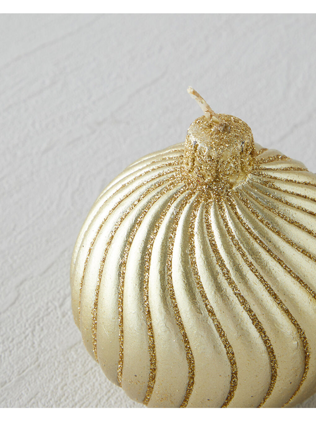 Sarı Glacier Mum 8 cm Gold-2