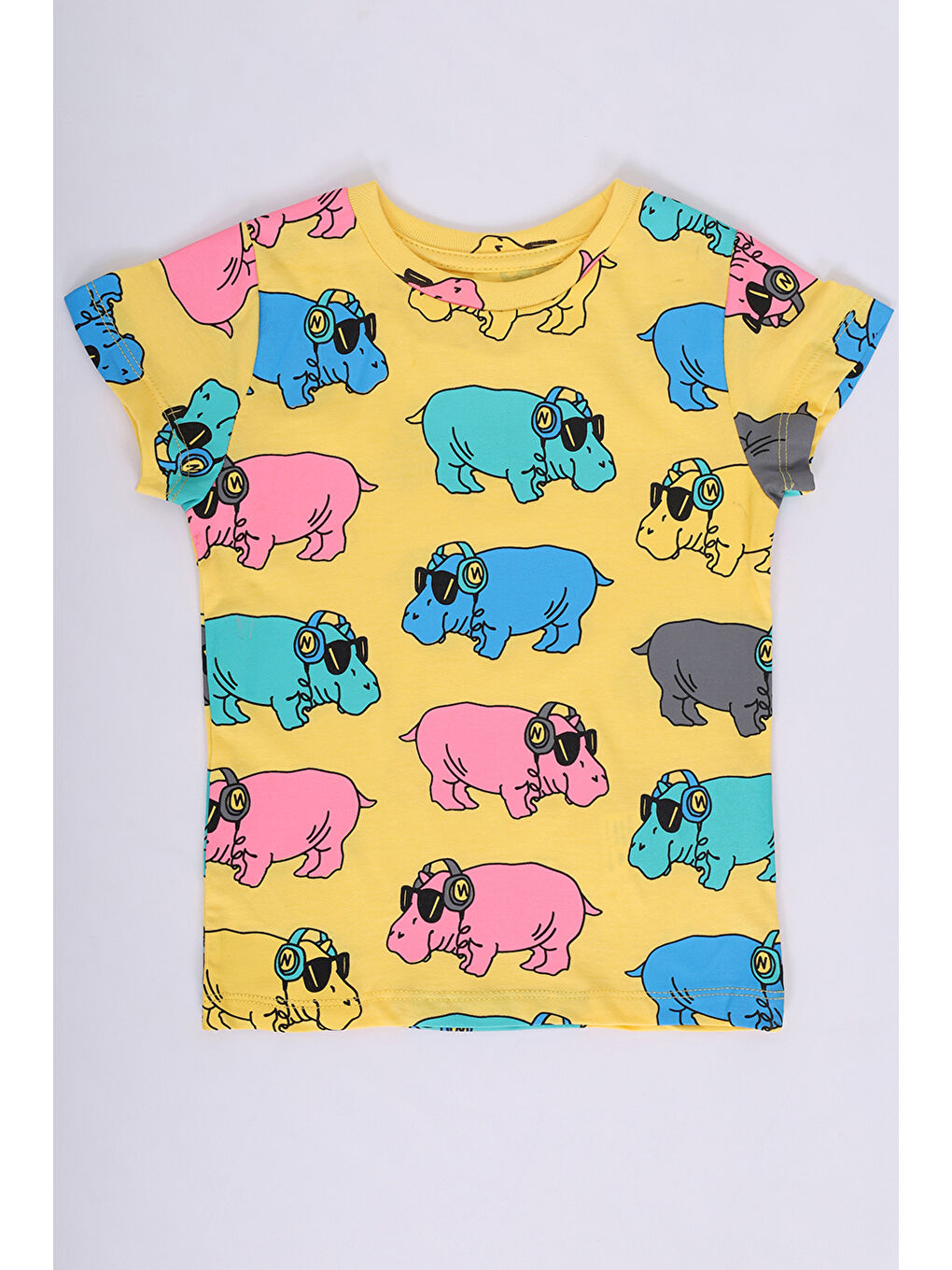 Sarı Erkek Çocuk Baskılı Tişört