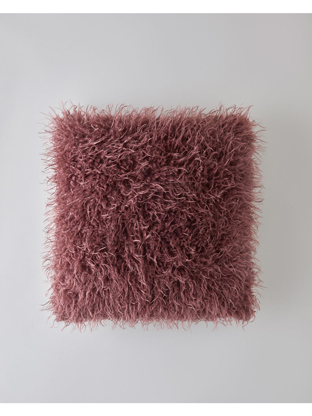 Kırmızı Fluffy Kırlent Kılıfı 45x45 cm Vişne