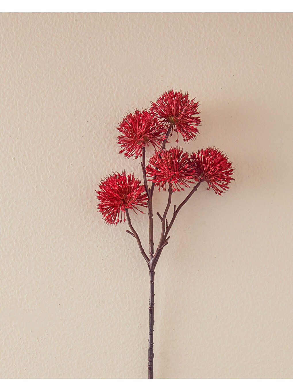 Thorn Onion Tek Dal Yapay Çiçek Kırmızı-1