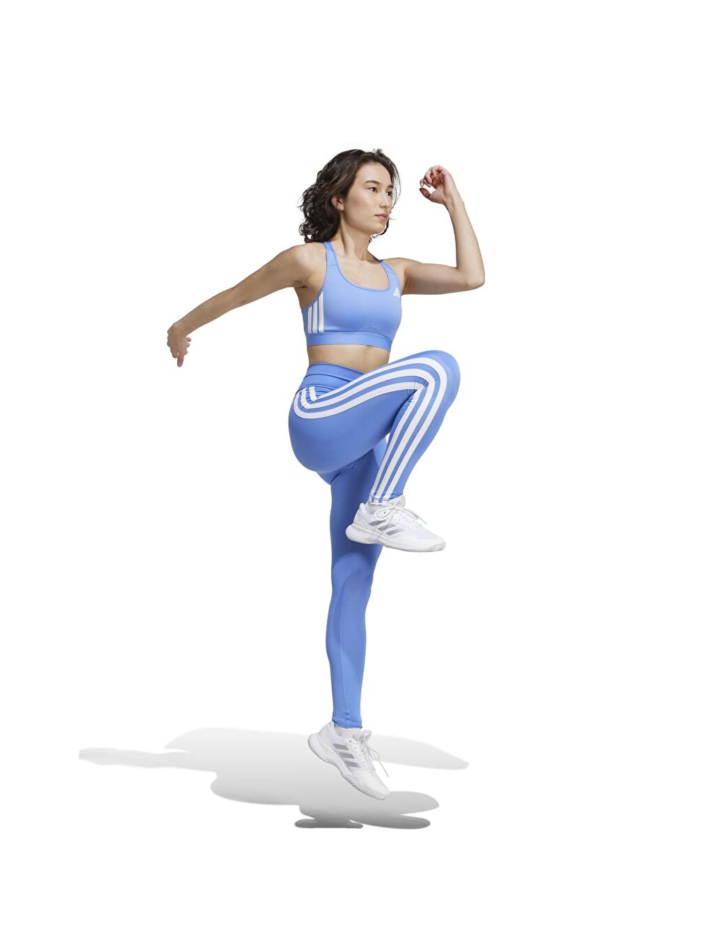 Optime Essentials 3 Stripes Kadın Mavi Tayt-2