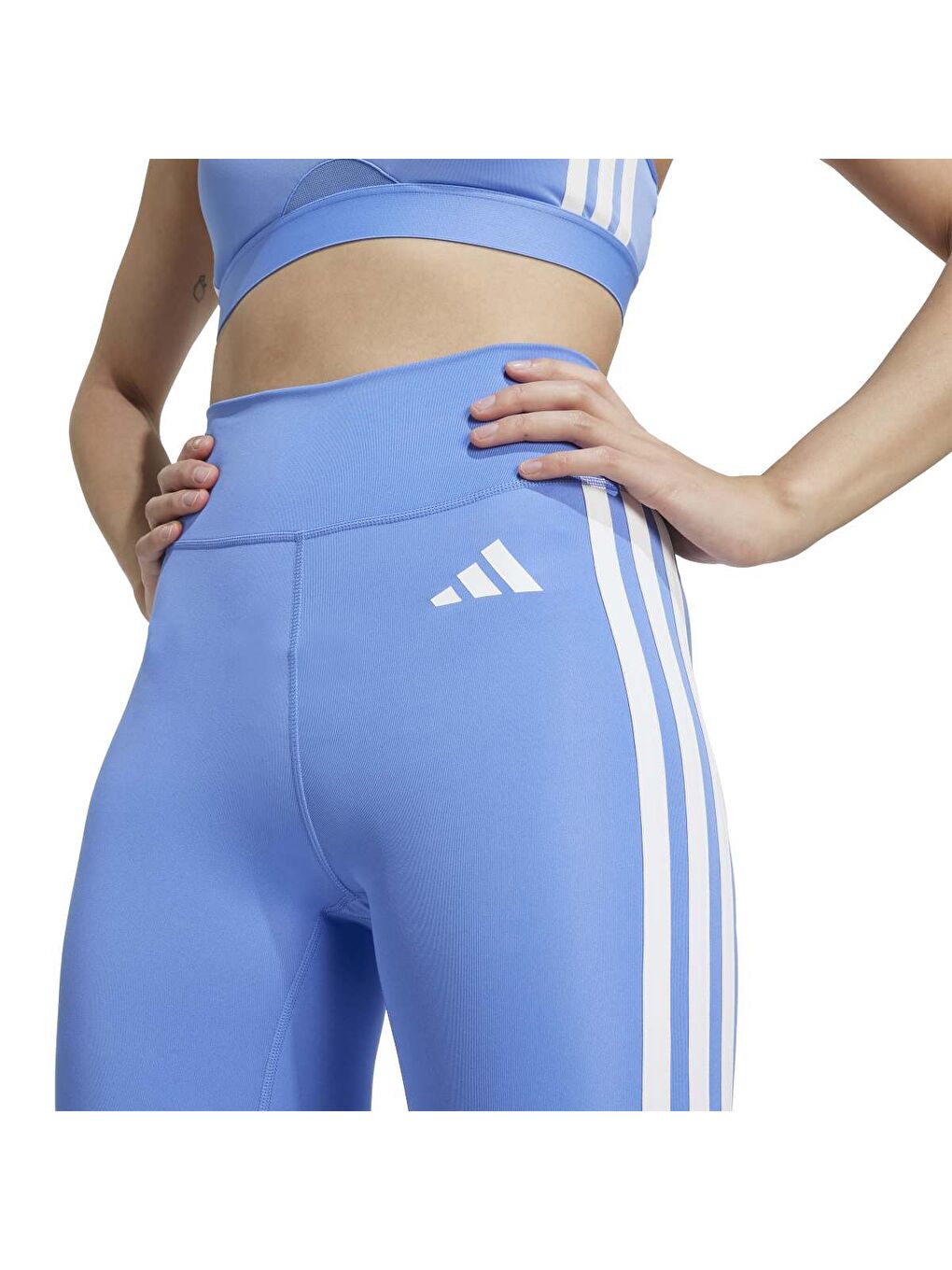 Optime Essentials 3 Stripes Kadın Mavi Tayt-3