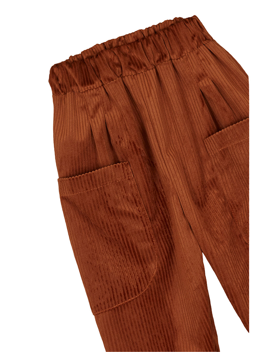 Bej 2'li Paket Yumuşak Kadife Boyfriend Pantolon ( Tarçın&Krem )-5