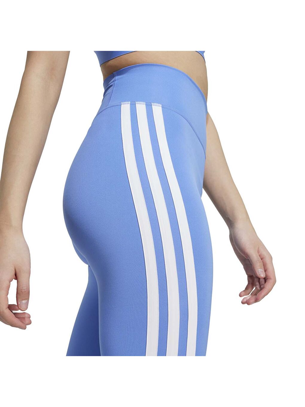 Optime Essentials 3 Stripes Kadın Mavi Tayt-4