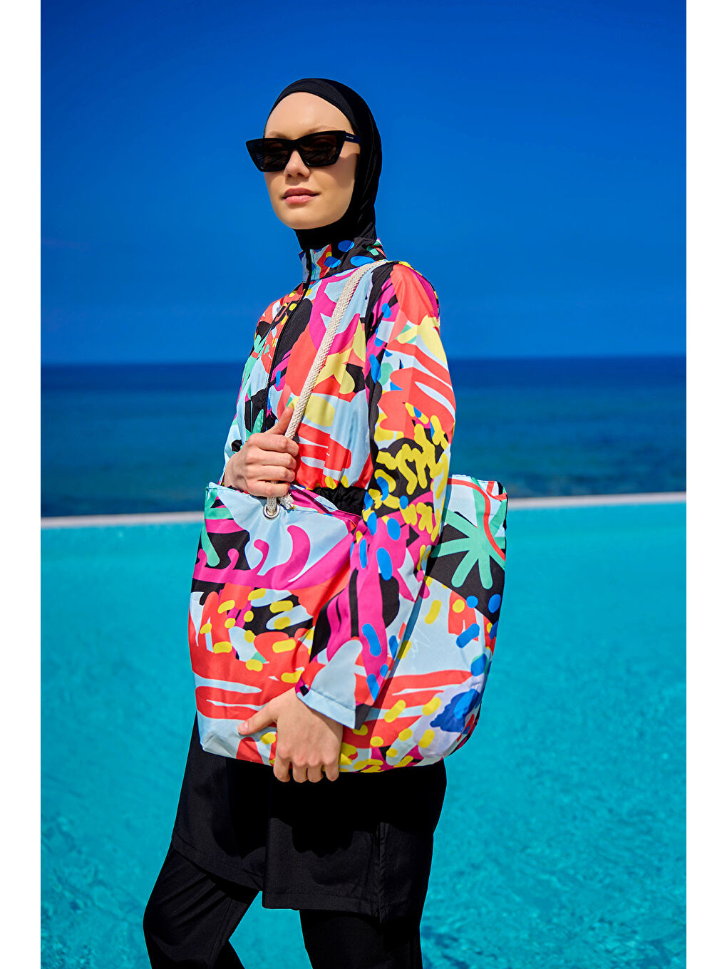 Rivamera Siyah Tam Kapalı Tesettür Mayo R2510-3