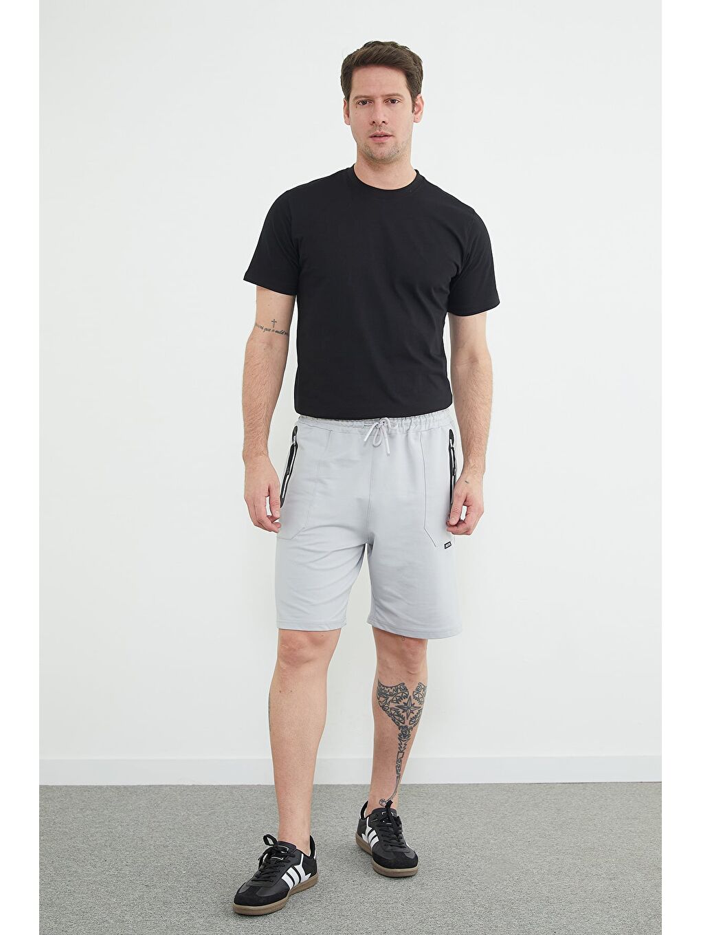 Gri Coolstyle Etiketli Beli Lastikli Şort