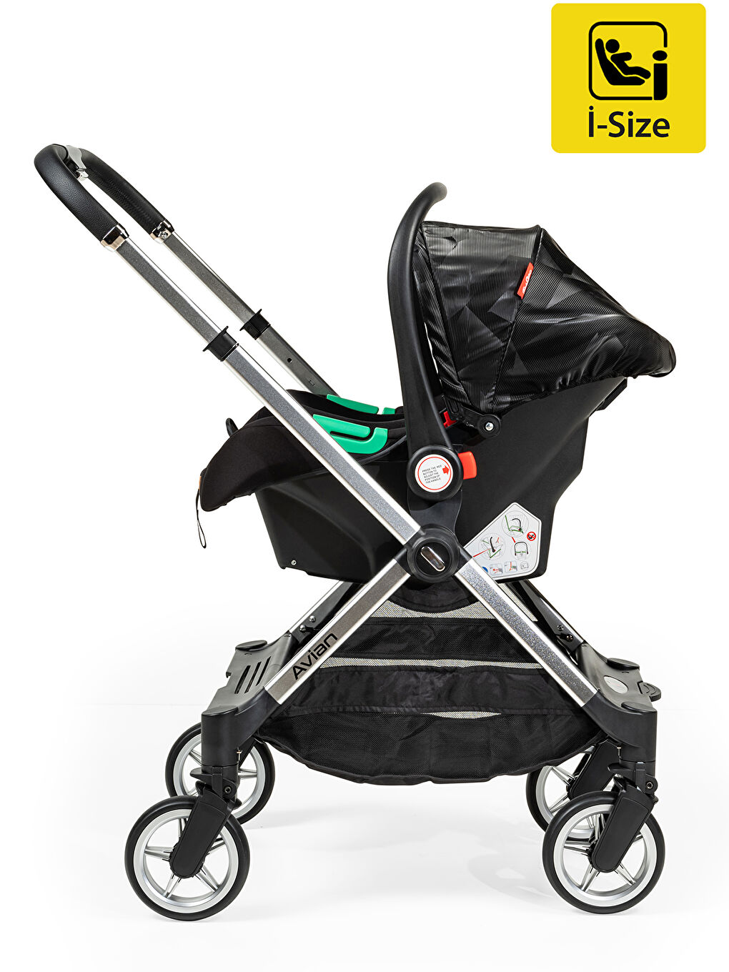 Avian Travel Sistem Bebek Arabası Siyah-5