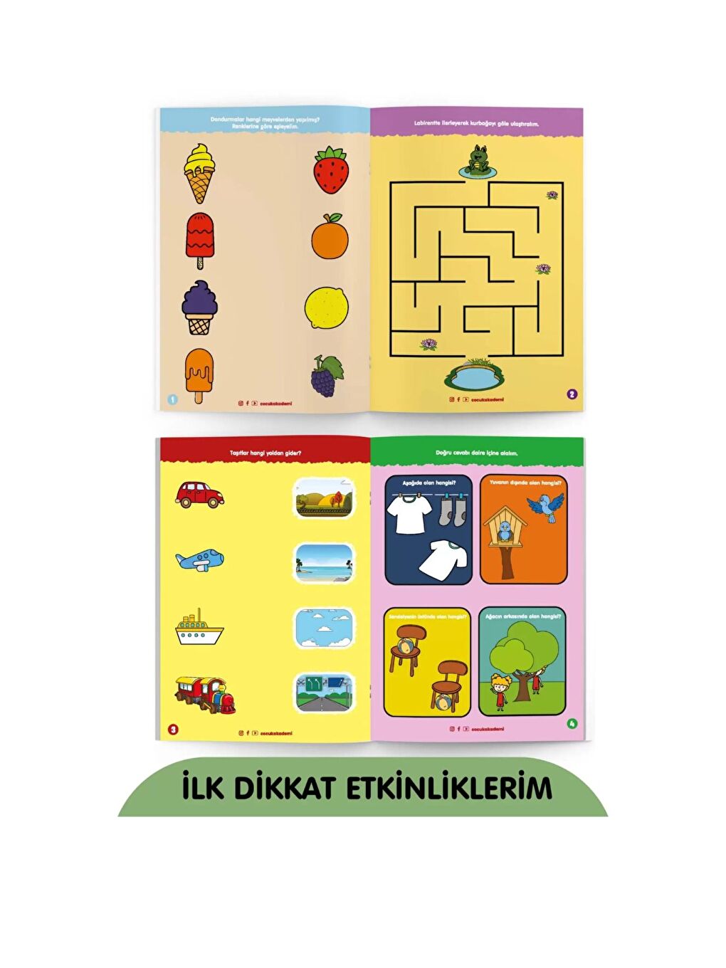 Yaz Sil İlk Dikkat Etkinliklerim ve Fark Bulmacaları Avantaj Paket-2