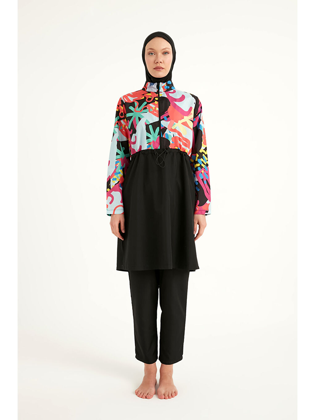 Rivamera Siyah Tam Kapalı Tesettür Mayo R2510-4