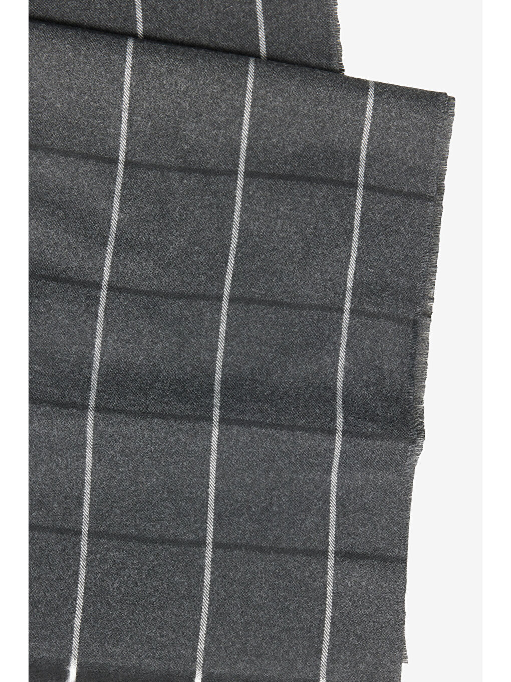 Erkek Antrasit-Gri Desenli Standart Fit Atkı-2