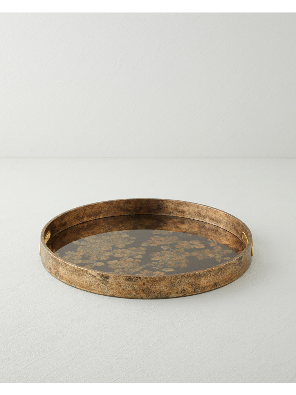 Naki Dekoratif Tepsi 39,5x39,5x4 cm Kahverengi-1