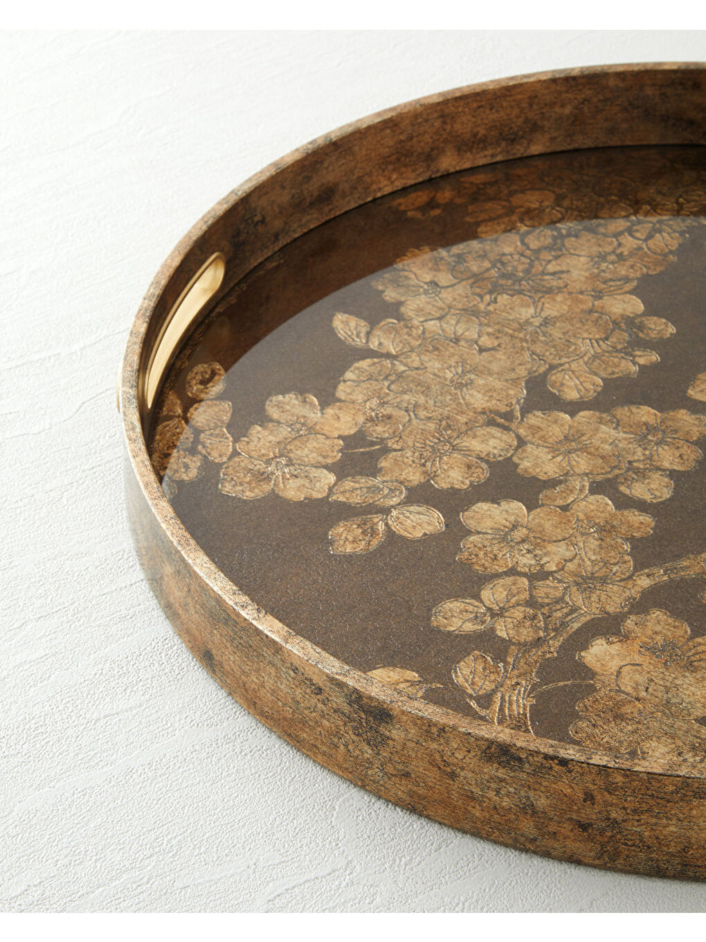 Naki Dekoratif Tepsi 39,5x39,5x4 cm Kahverengi-2