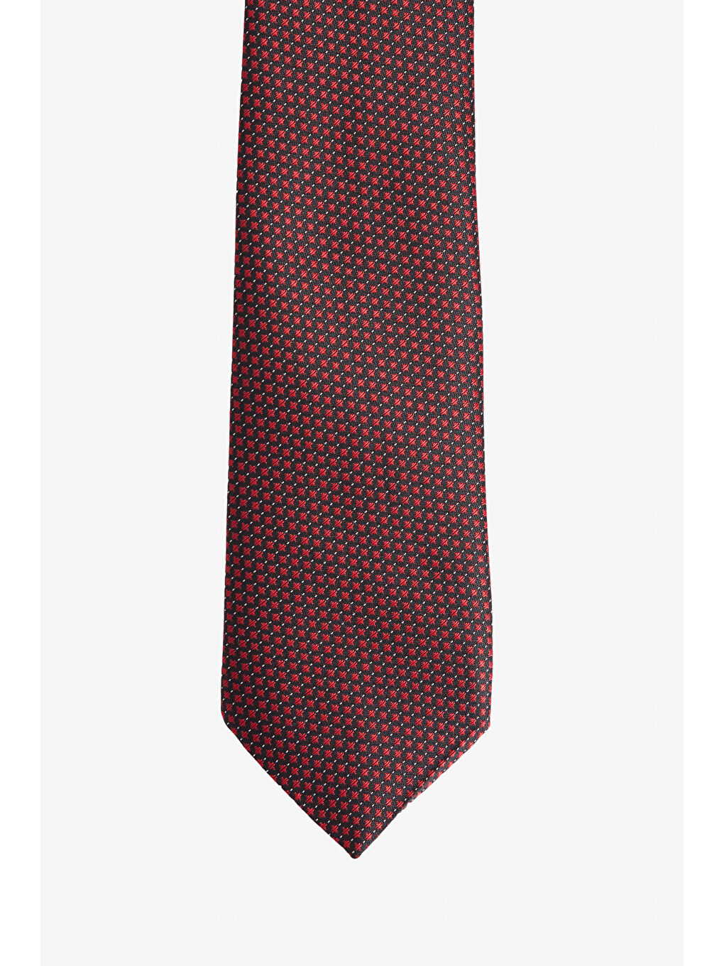 Erkek Bordo-Siyah Desenli Kravat-Mendil Set-2