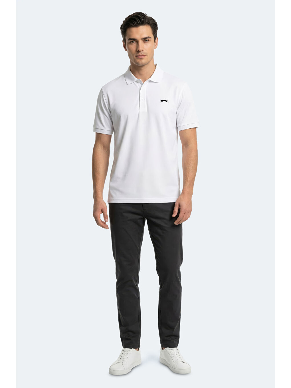 KATINA Erkek Polo Yaka Beyaz Tişört-4