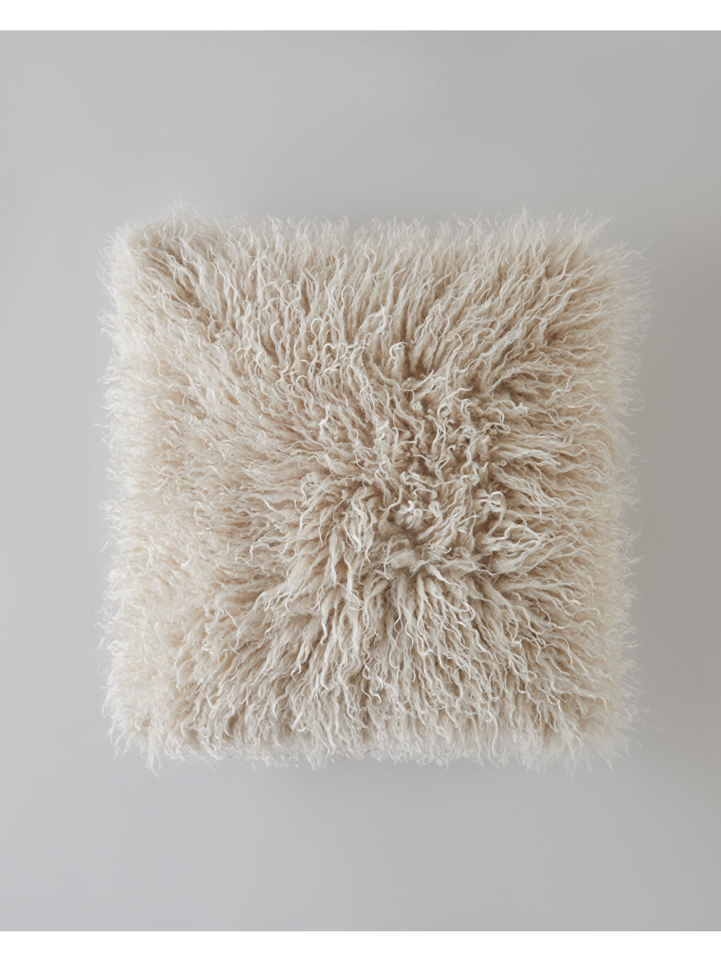 Fluffy Kırlent Kılıfı 45x45 cm Bej