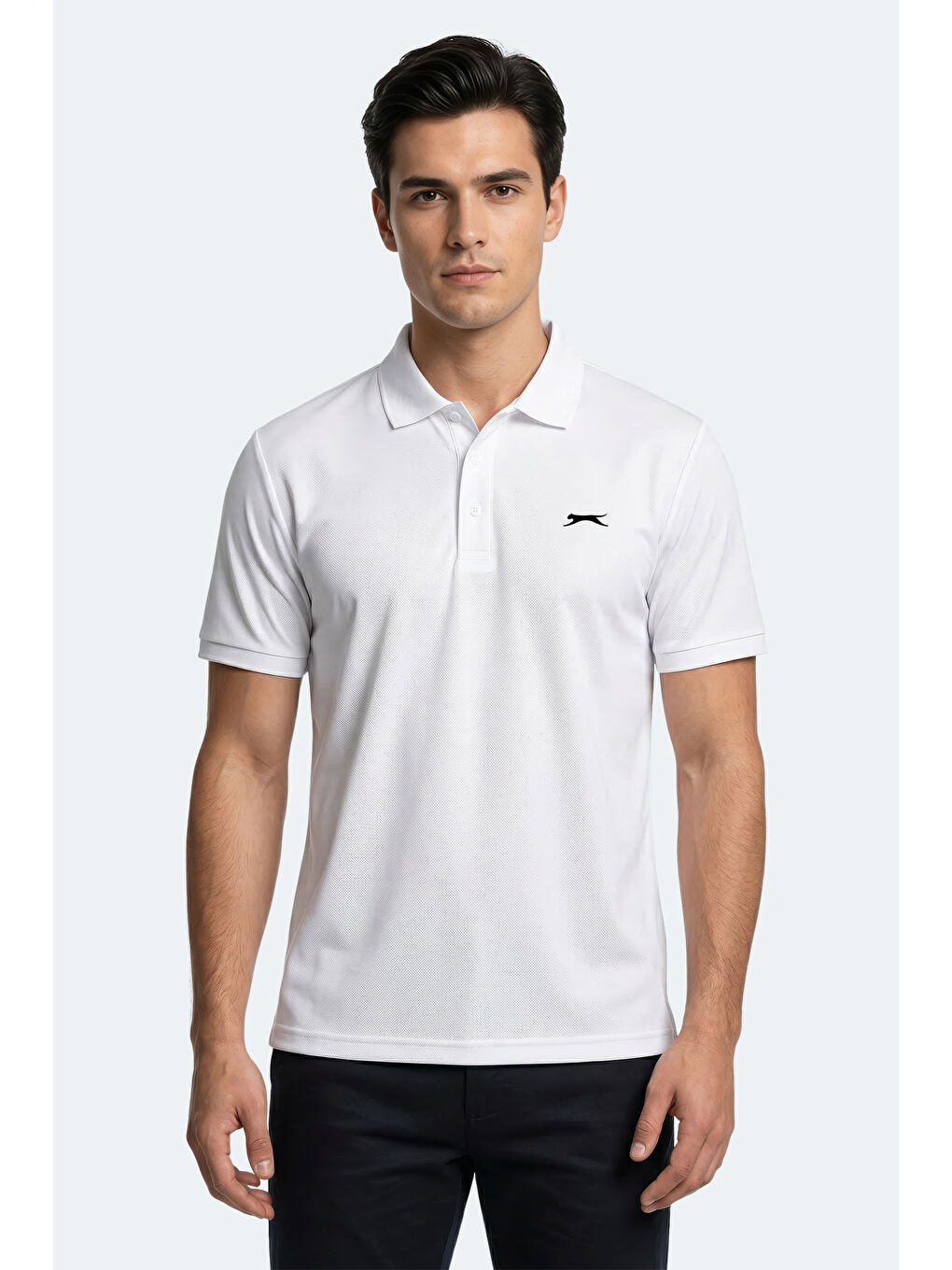 KATINA Erkek Polo Yaka Beyaz Tişört-6