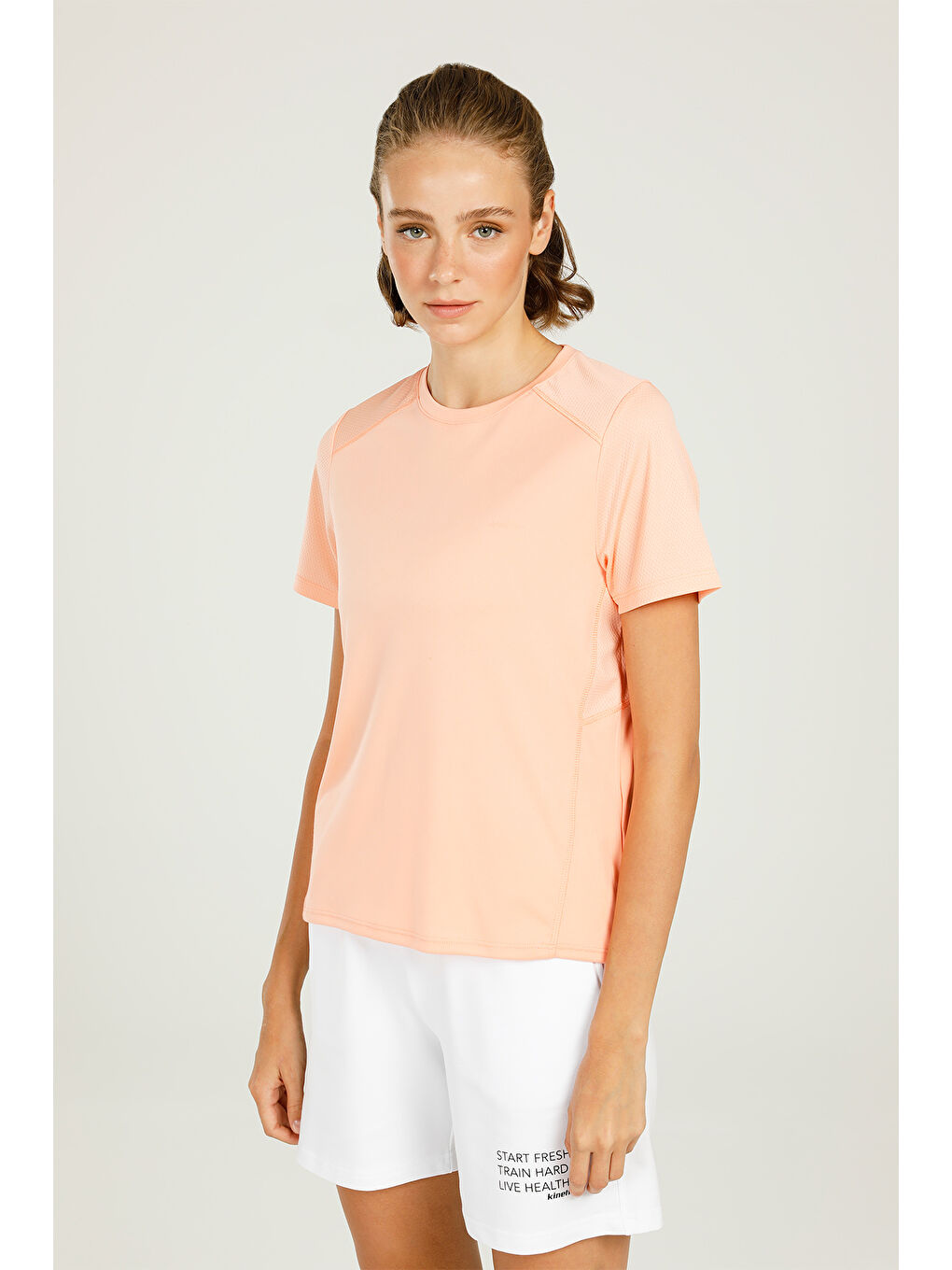 Pembe SN646 JULIA T-SHIRT 2FX Somon Kadın Kısa Kol T-Shirt