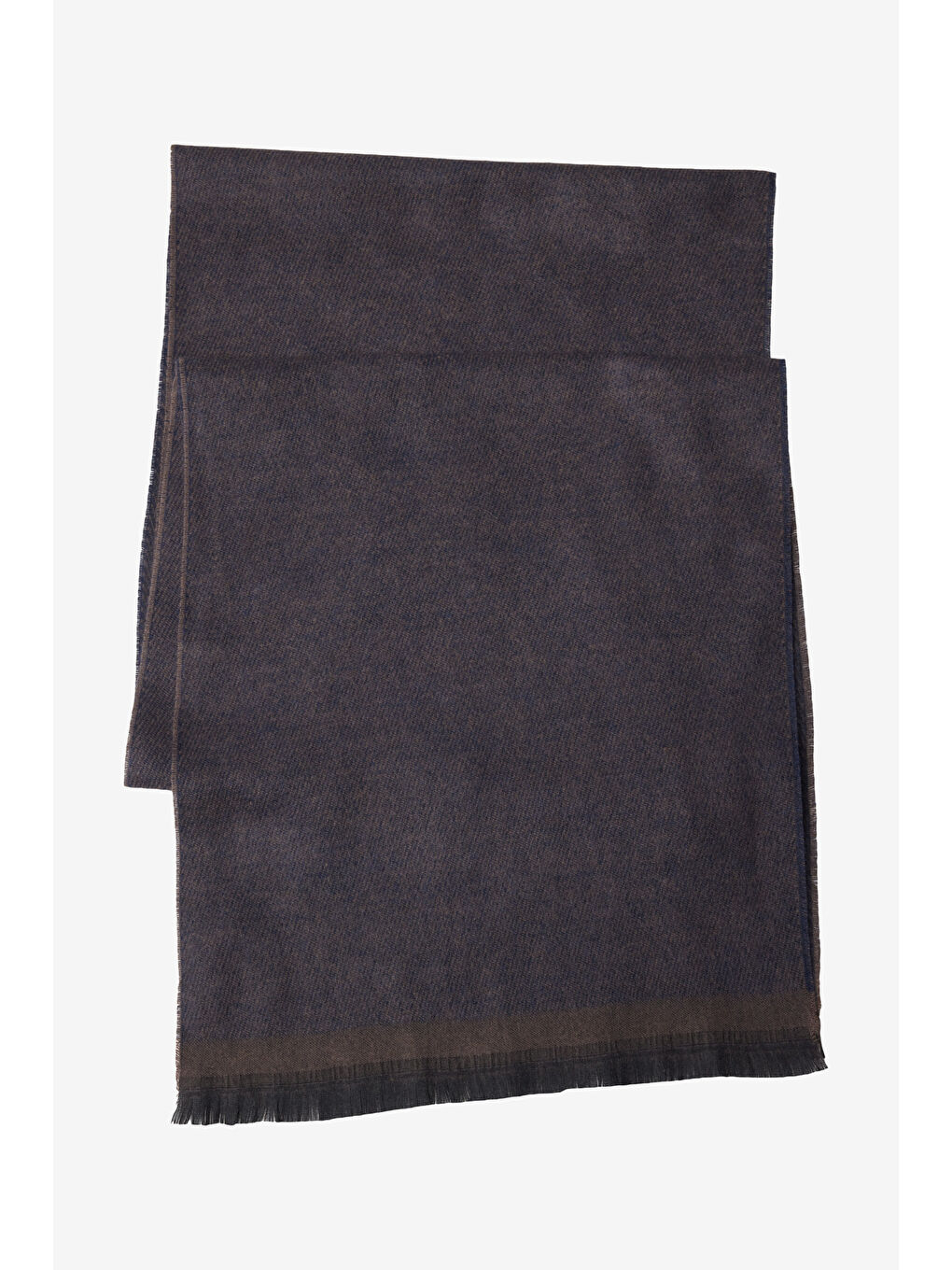 Erkek Kahverengi-Lacivert Desenli Sıcak Tutan Atkı-1