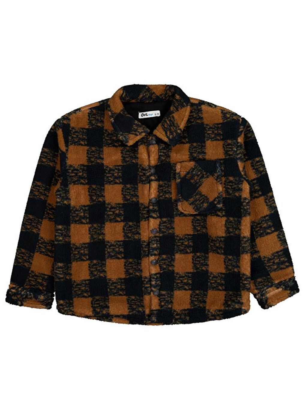 Boys Ekoseli Welsoft 6-9 Yaş Gömlek - Kahverengi 7-8 Yaş-1