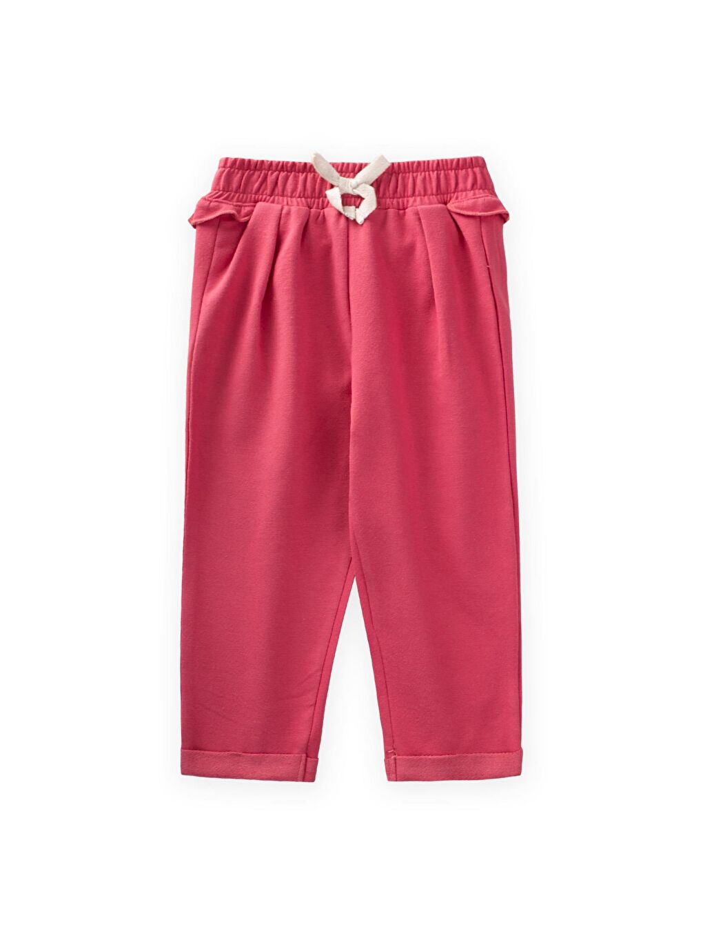 Pembe Kız Çocuk Fırfır Eşofman Altı