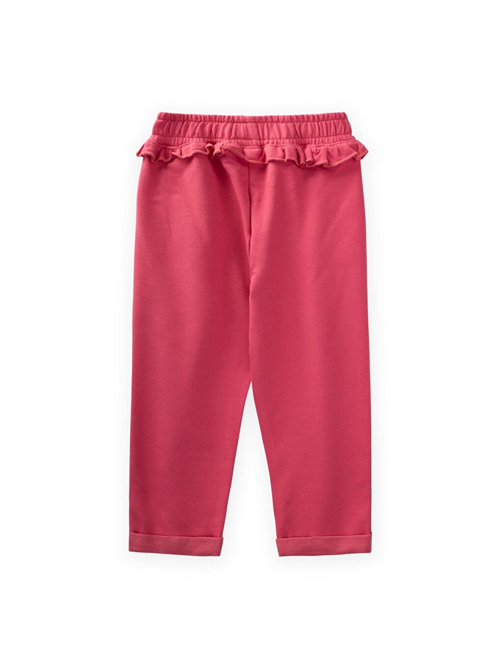 Pembe Kız Çocuk Fırfır Eşofman Altı-1