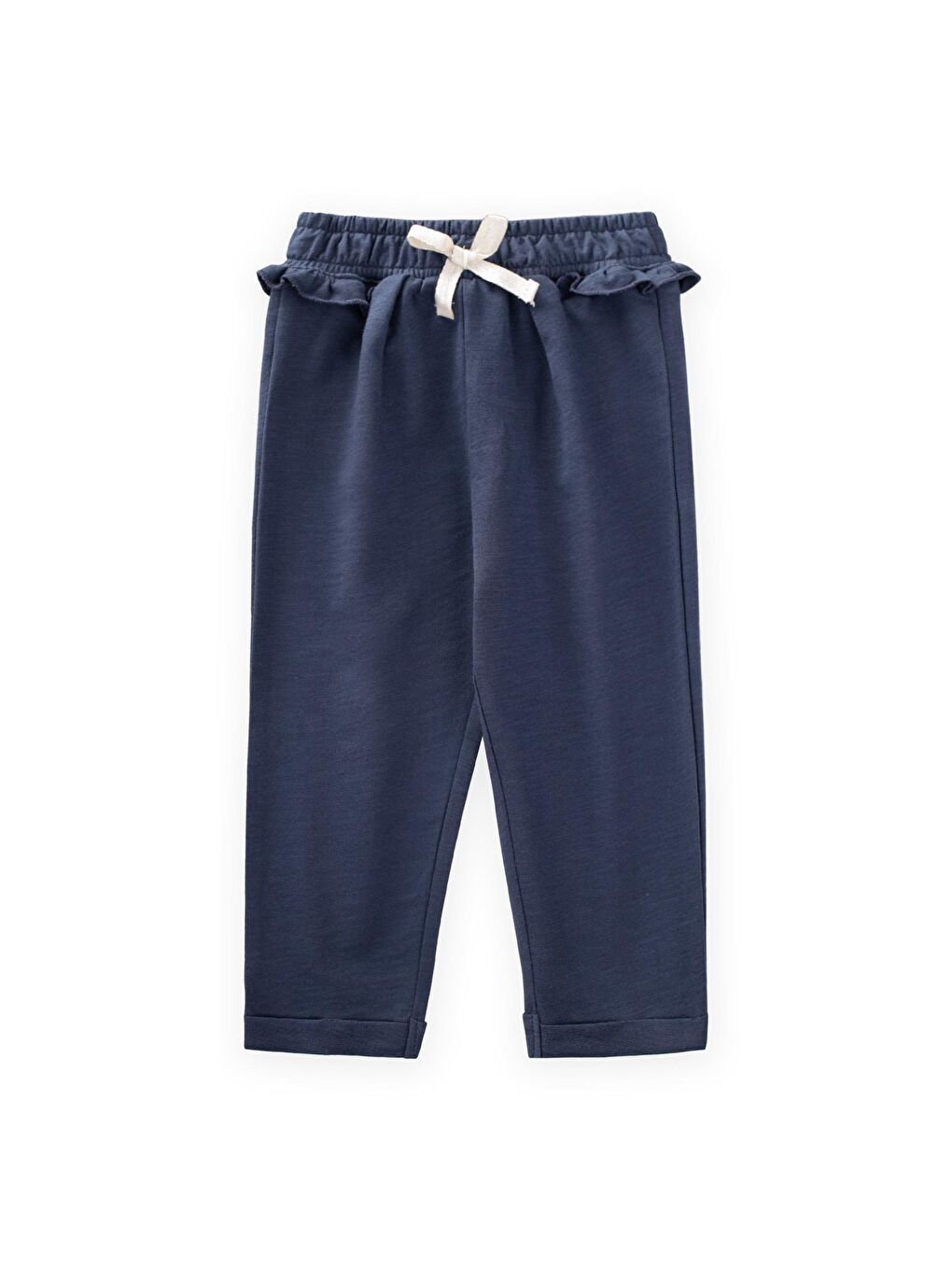 Lacivert Kız Çocuk Fırfır Eşofman Altı