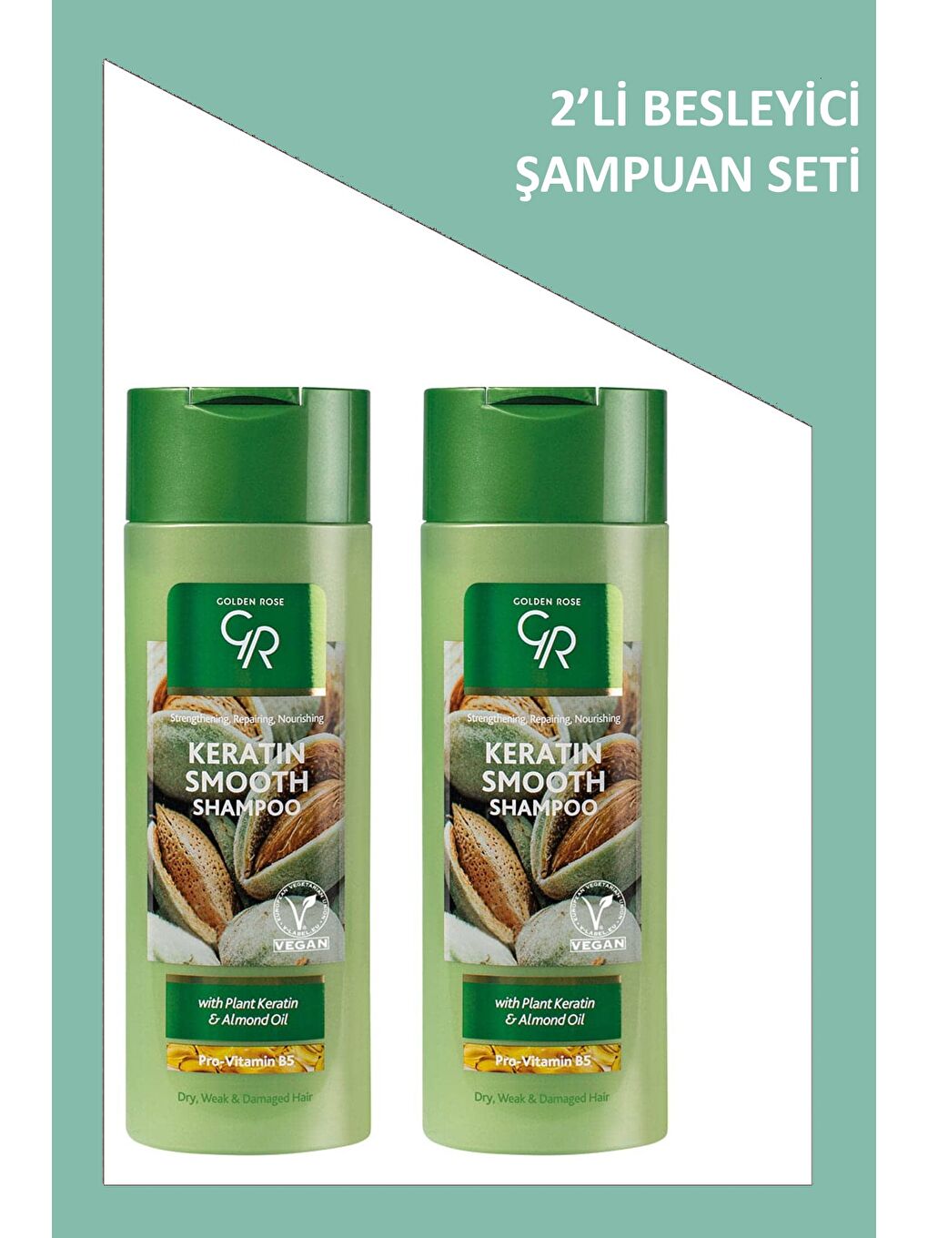 Keratin Smooth Shampoo - Keratin Içerikli Onarıcı 2'li Şampuan Seti
