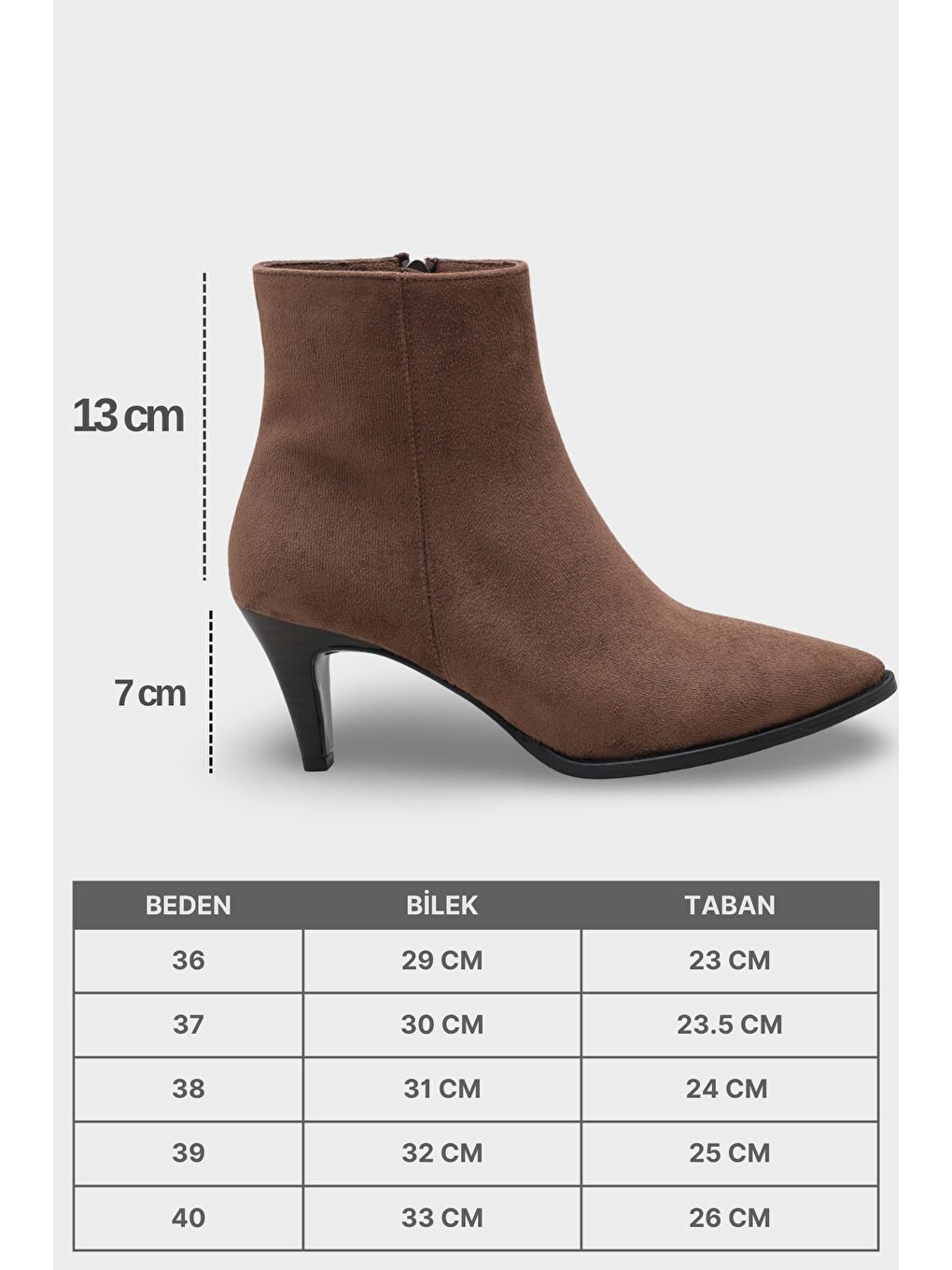 Silva Kadın Sivri Burun Kahverengi Bot-6
