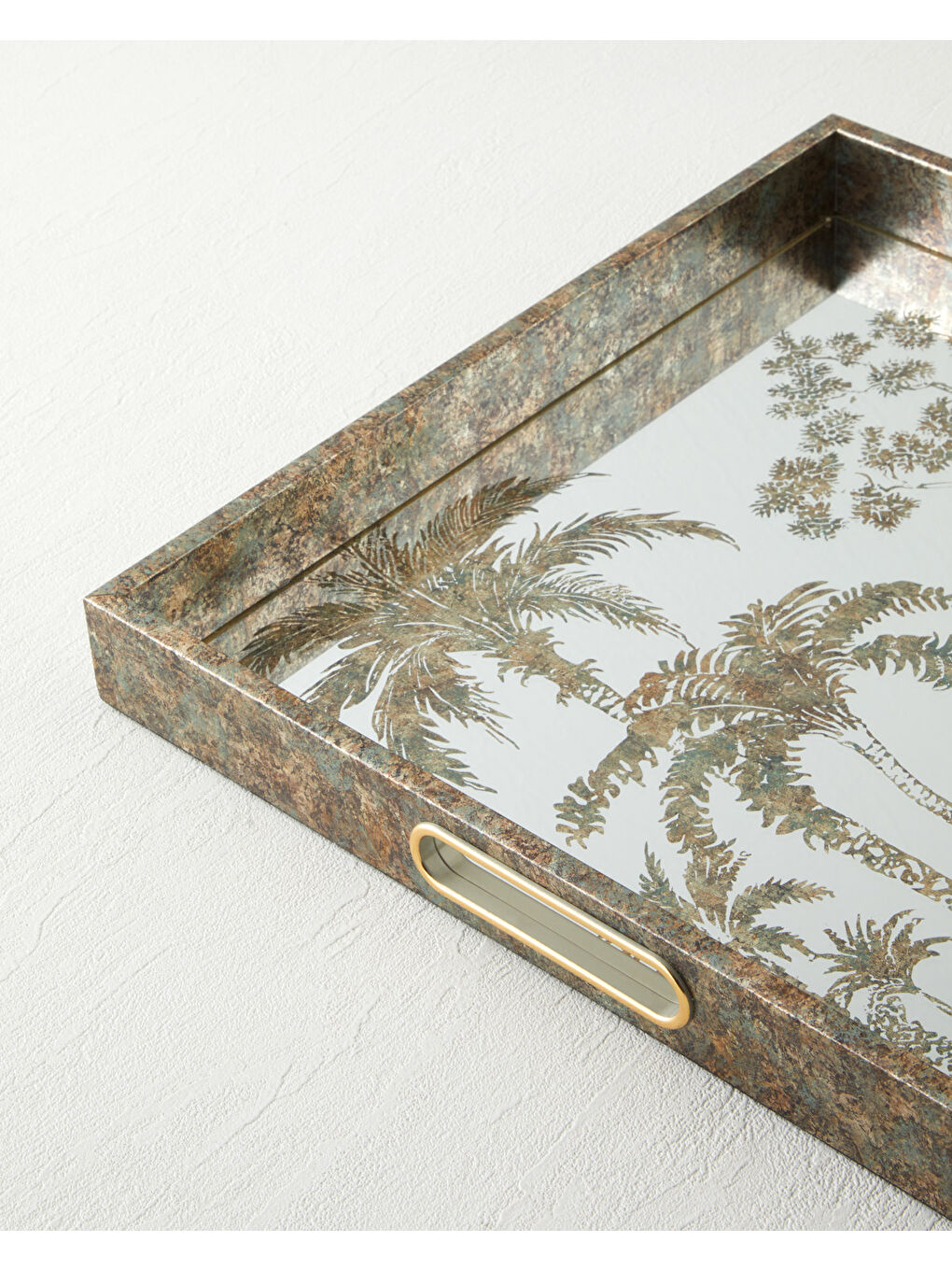 Stria Dekoratif Tepsi 37x37x4 cm Kahverengi-2