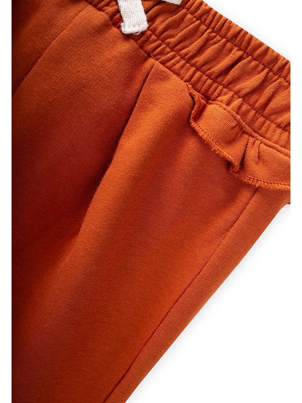 Kahverengi Kız Çocuk Fırfır Eşofman Altı-2