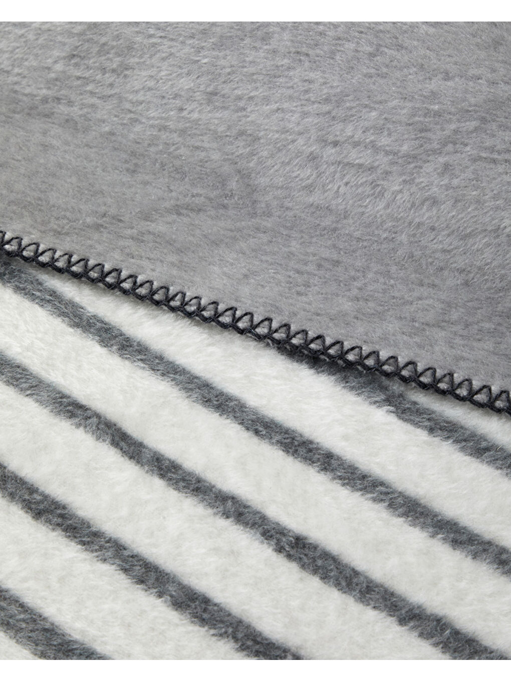 Modern Line Pamuk Akrilik Çift Kişilik Battaniye 200x220 cm Gri-1