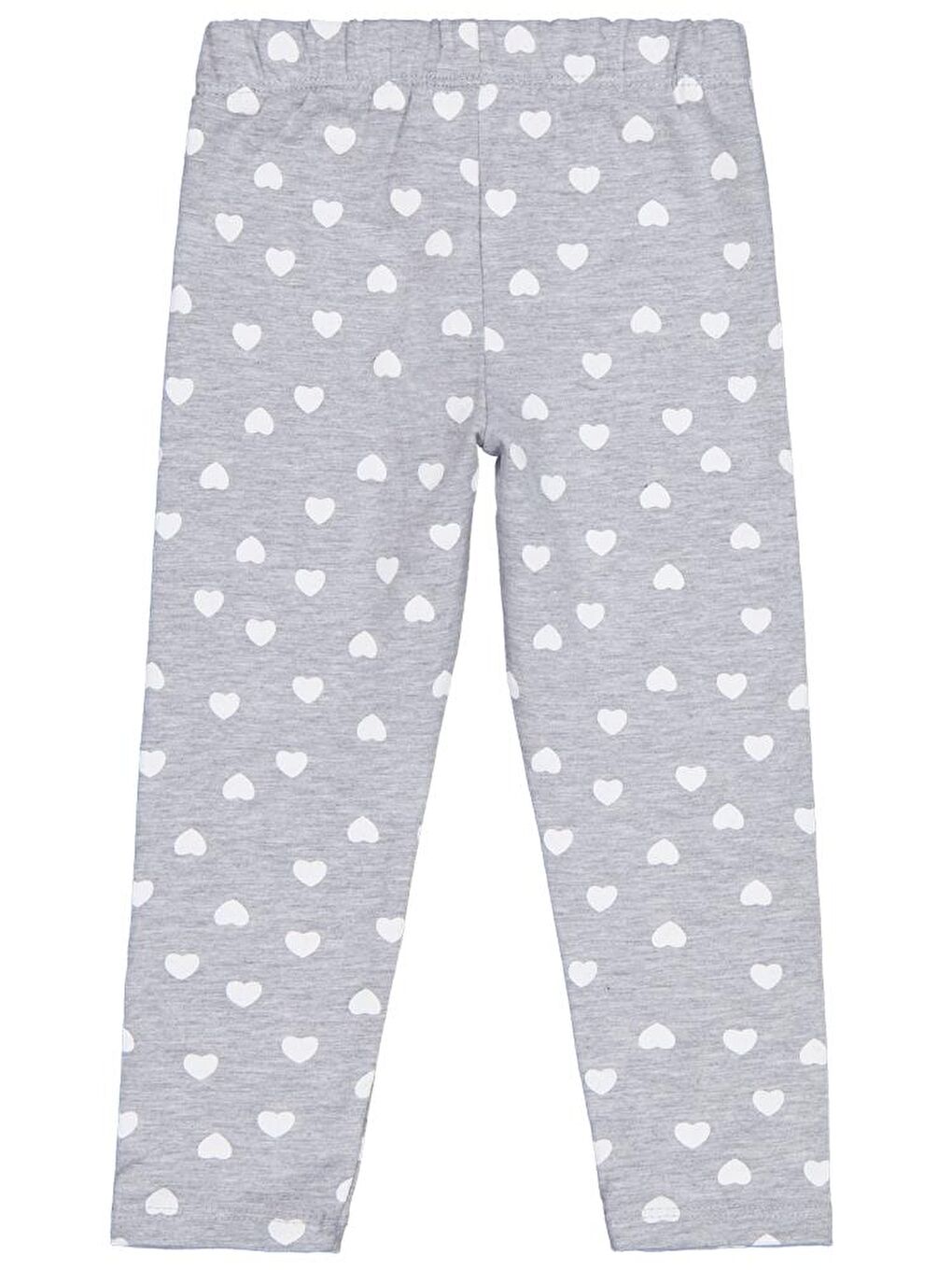 Girls Kalp Baskılı 2-5 Yaş Tayt - Gri 5-6 Yaş