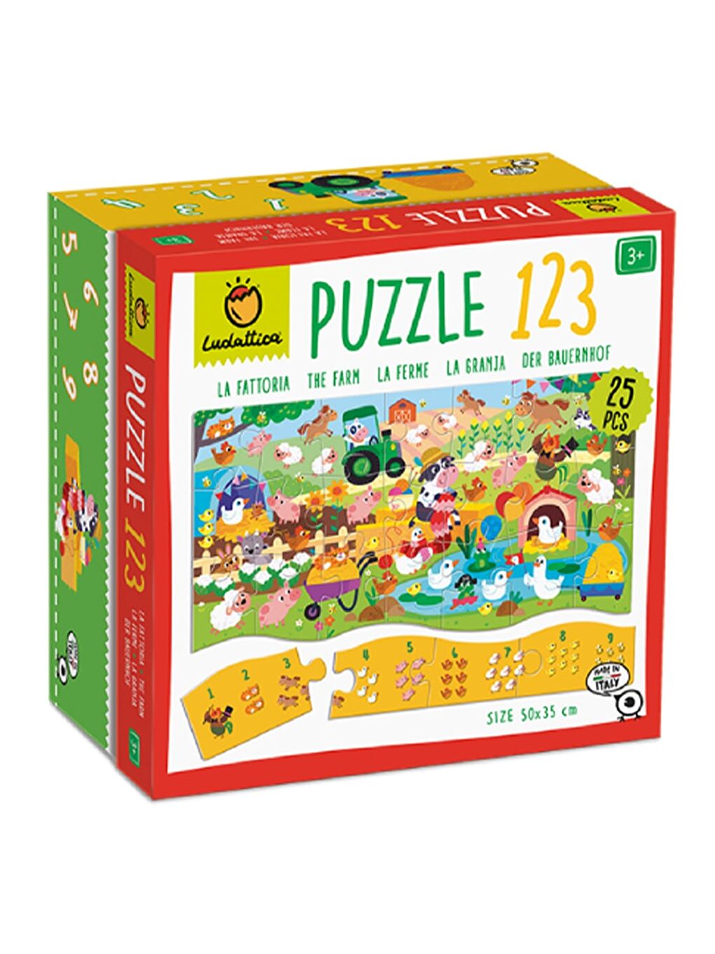 Ludattica Renksiz Puzzle 123 - Çiftlik