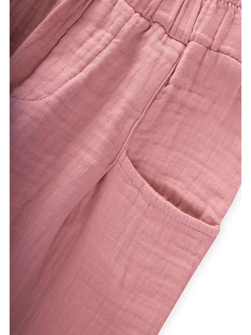 Turuncu Kız Çocuk Müslin Pantolon-2