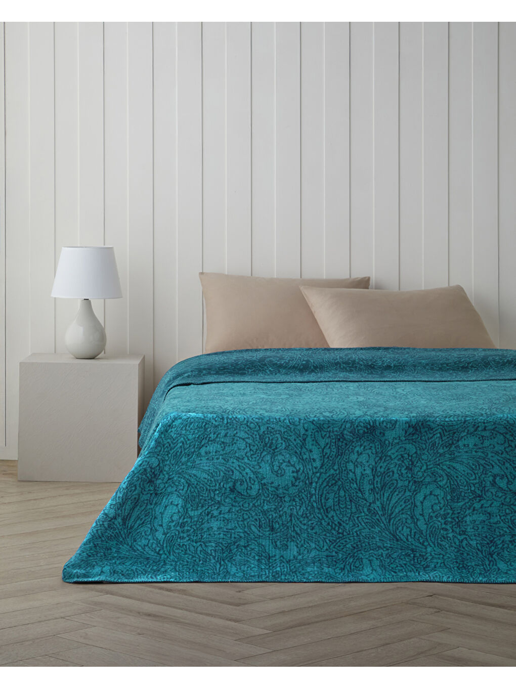 Paisley Dream Pamuklu Tek Kişilik Battaniye 150x200 cm Lacivert