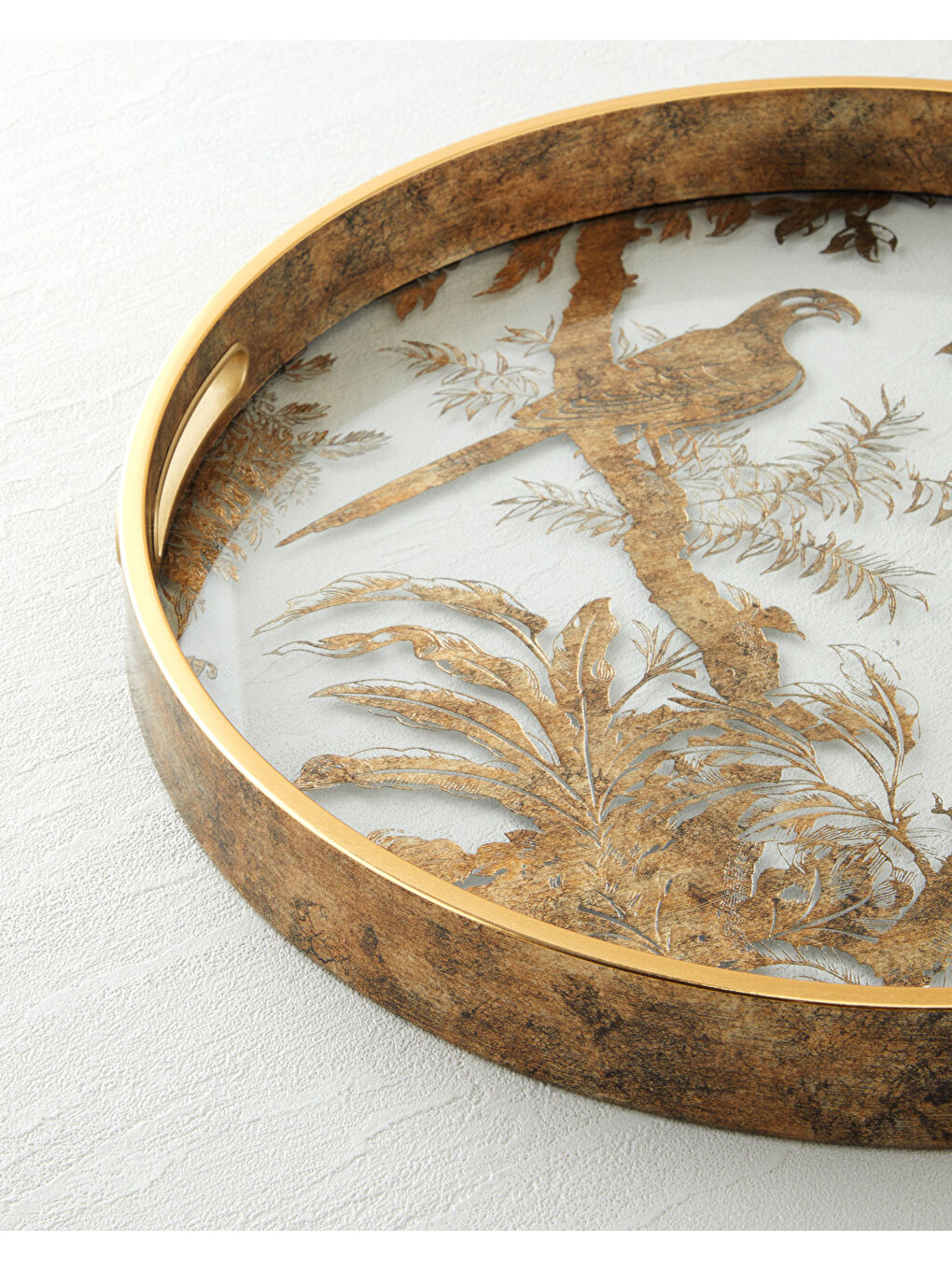 Lusty Dekoratif Tepsi 36,7x36,7x4 cm Kahverengi-2