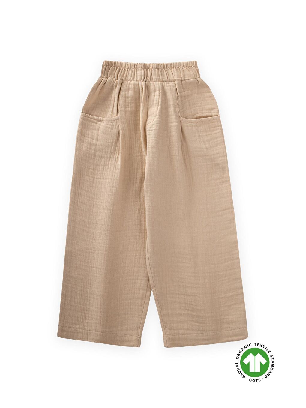 Bej Kız Çocuk Müslin Pantolon