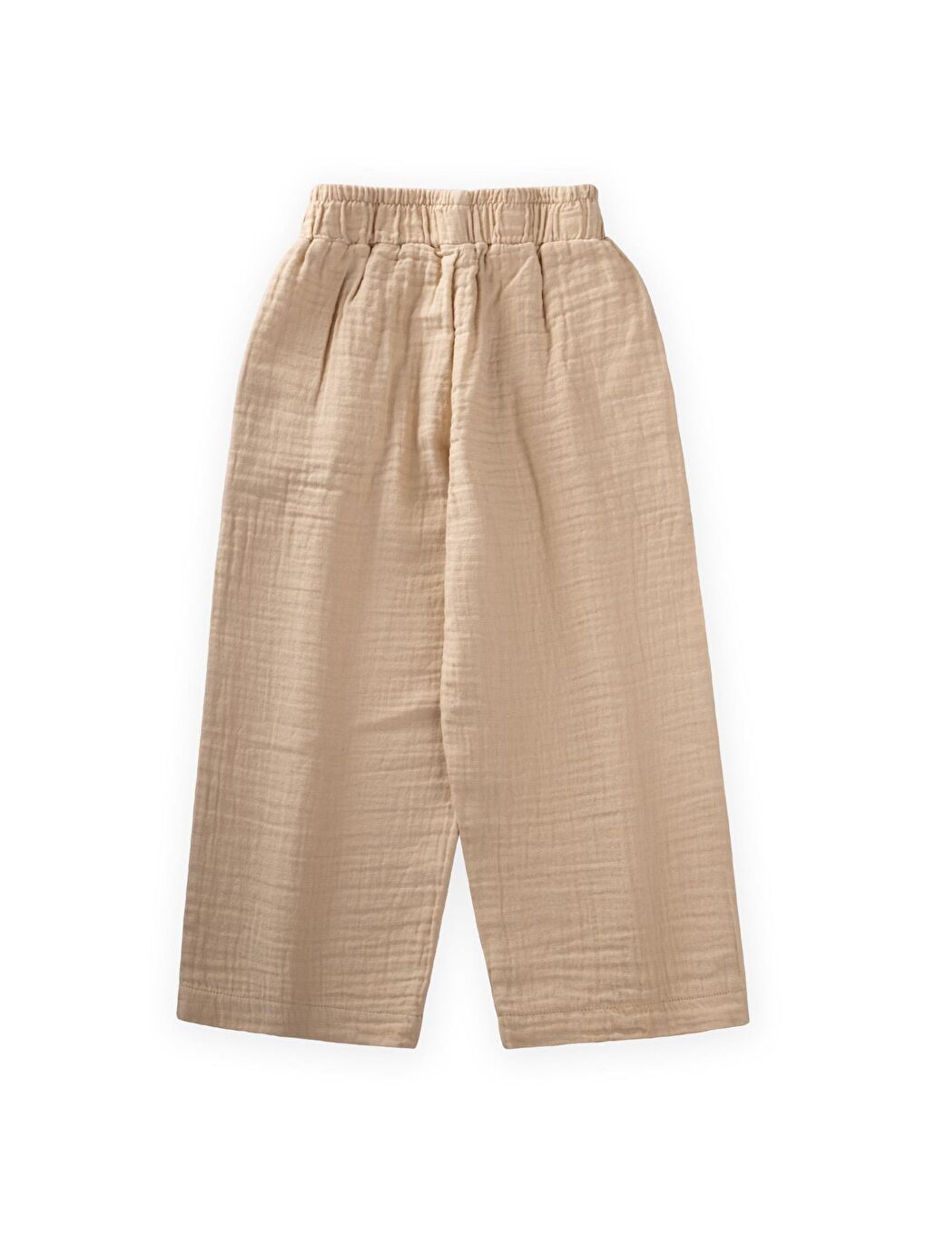 Bej Kız Çocuk Müslin Pantolon-1