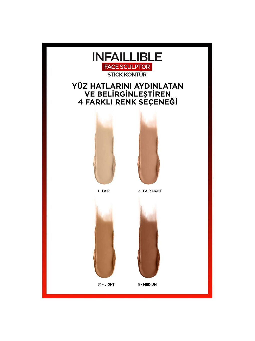 L'Oréal Paris Infaillible Face Sculpter Stick Kontür - Light-5