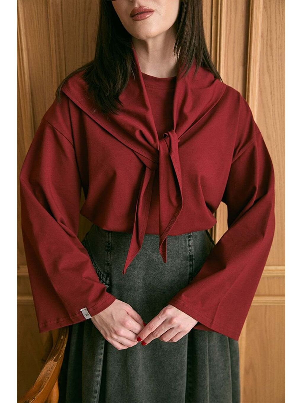 Bordo Fularlı Body-2