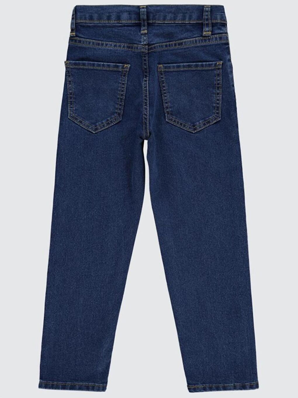 Mavi Erkek Çocuk 6–15 Yaş Rahat Kesim Jean Pantolon Düz Boru Paça Straight Fit-1