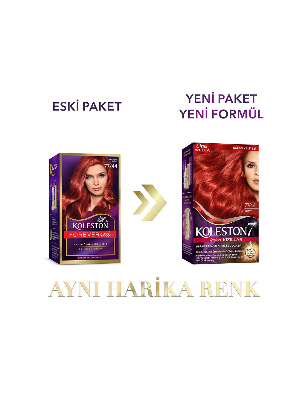 Wella Renksiz Koleston Supreme Saç Boyası 77/44 Kor Ateş Kızılı - 1