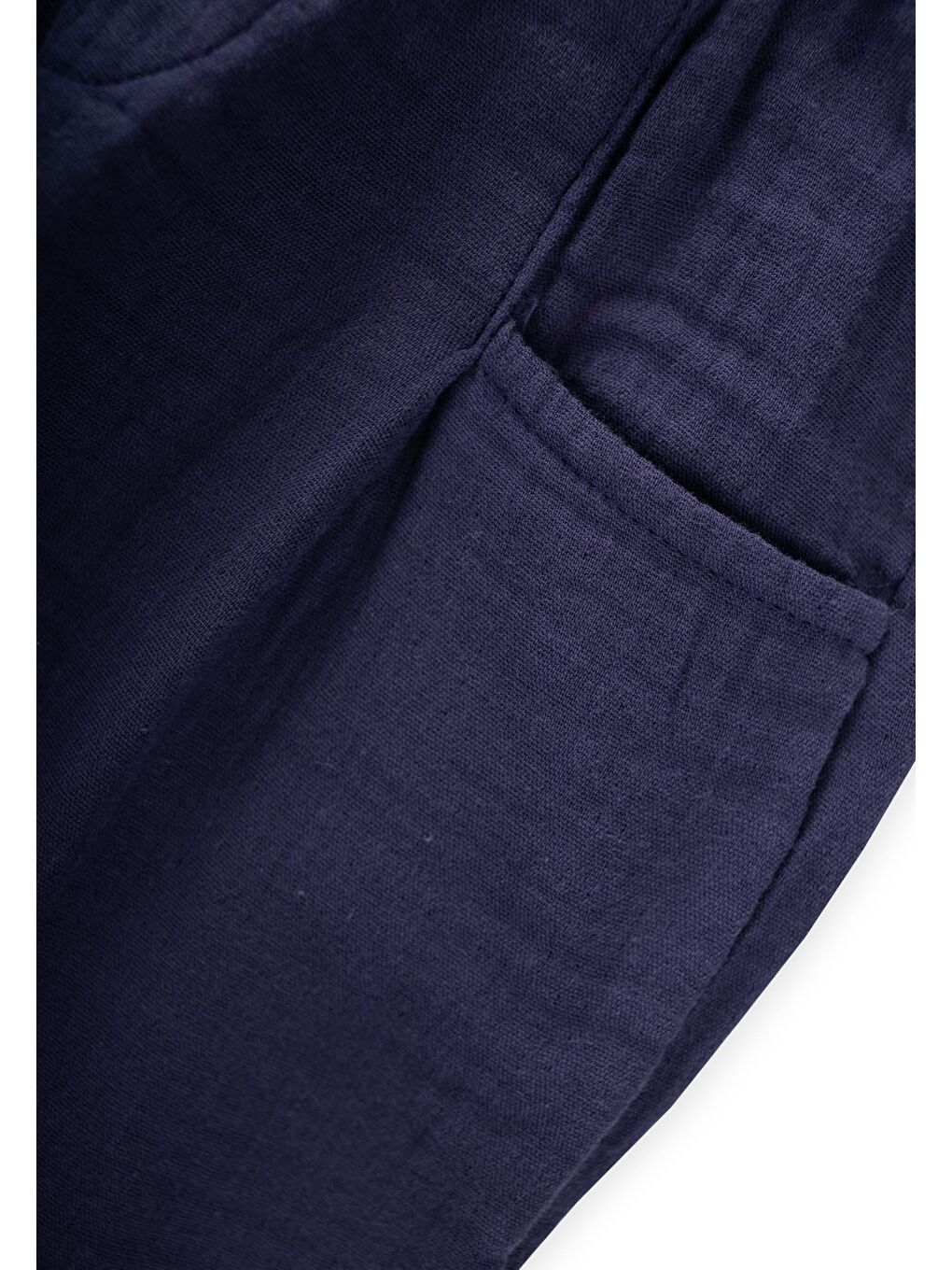 Lacivert Kız Çocuk Müslin Pantolon-2